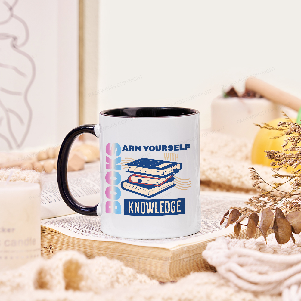 Pagewings Arm Yourself With Knowledge Mug