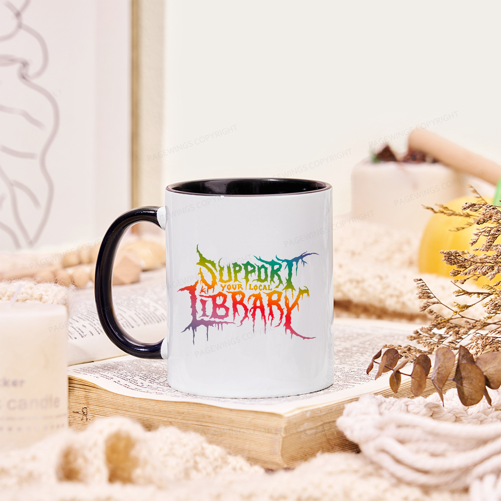 Pagewings Support Your Local Library Mug