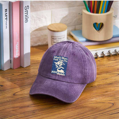 Pagewings What's More Punk Than The Public Library Washed Cap