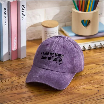 Pagewings I Like My Books And My Coffee Washed Cap