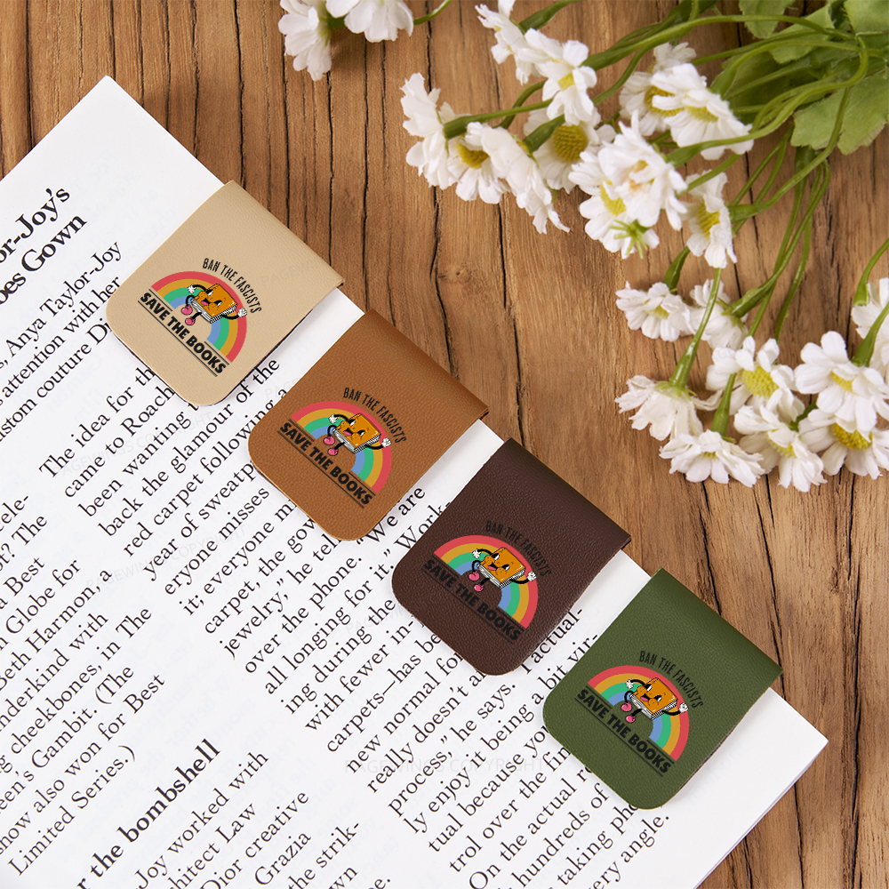 Pagewings Ban The Fascists Save The Books Magnetic Bookmark
