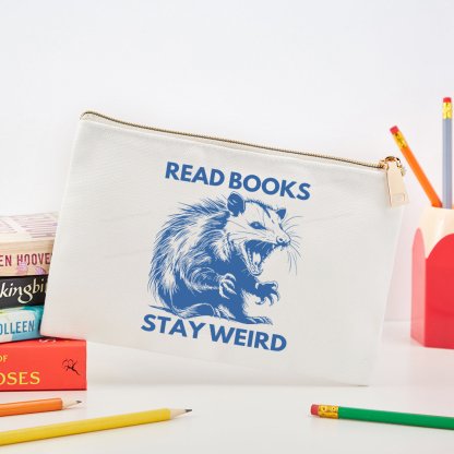 Pagewings Read Books Stay Weird Pouch