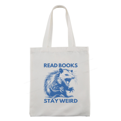 Pagewings Read Books Stay Weird Tote Bag