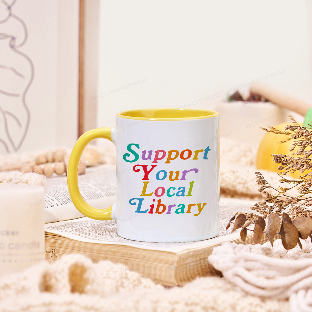 Pagewings Support Your Local Library Mug