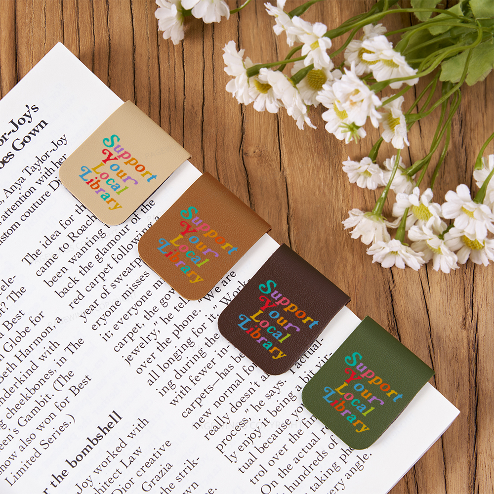 Pagewings Support Your Local Library Magnetic Bookmark