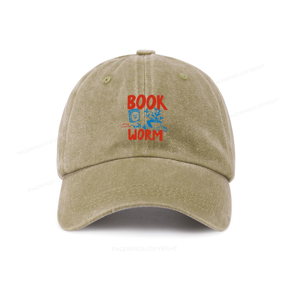 Pagewings Bookworm Washed Cap