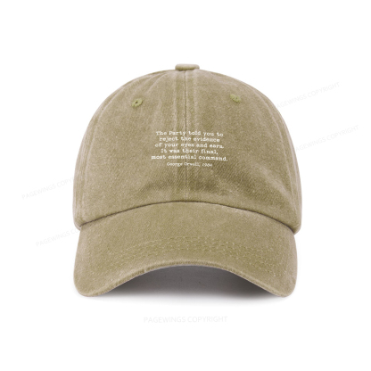 Pagewings It Was Their Final Most Essential Command Washed Cap