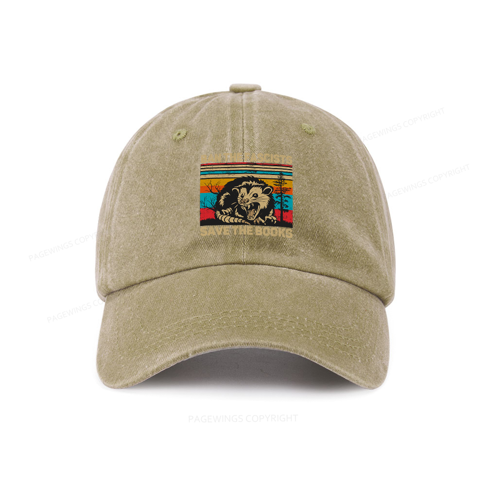 Pagewings Ban The Fascists Save The Books Washed Cap