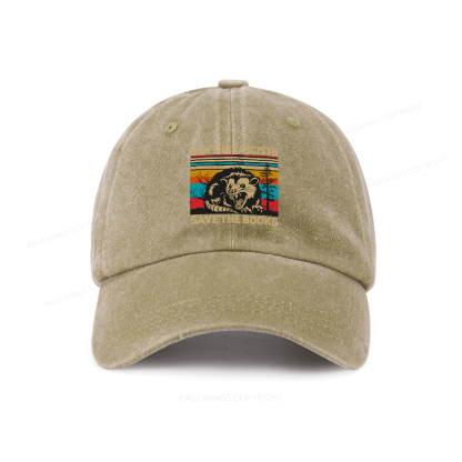 Pagewings Ban The Fascists Save The Books Washed Cap