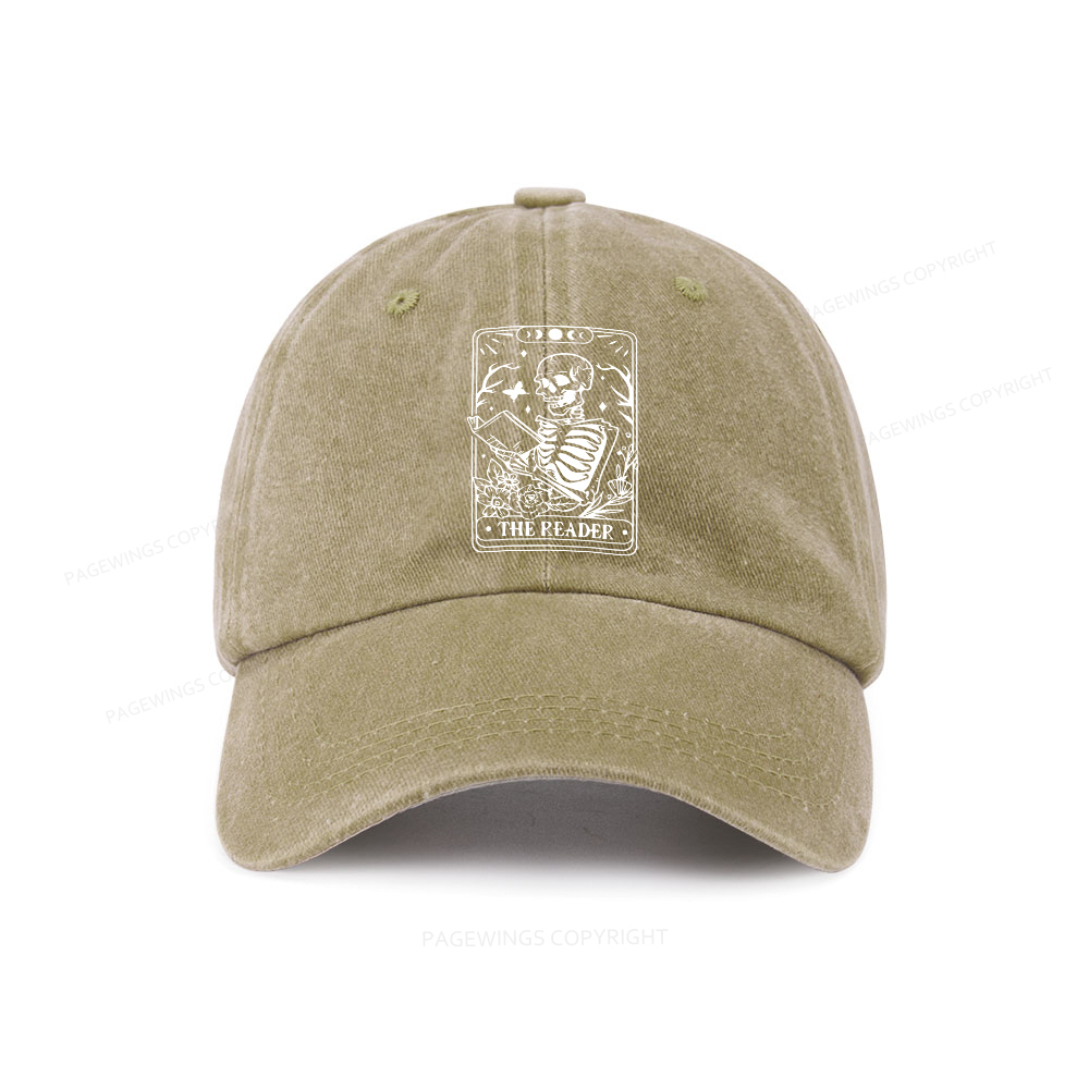 Pagewings Halloween The Reader Tarot Card Washed Cap