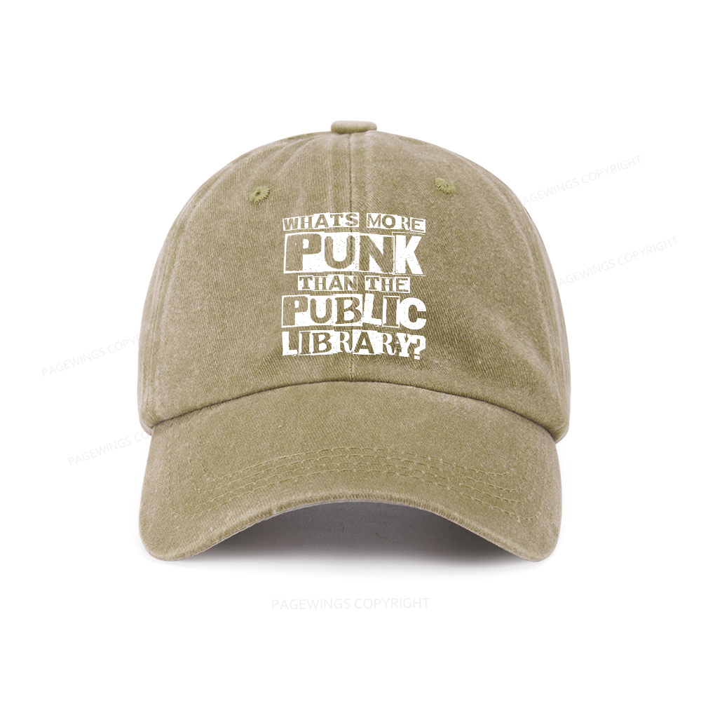 Pagewings What‘s More Punk Than the Public Library Washed Cap