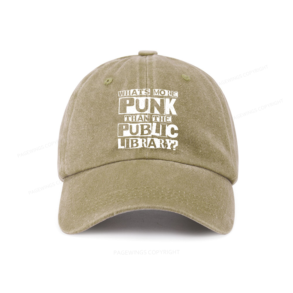 Pagewings What‘s More Punk Than the Public Library Washed Cap