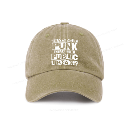 Pagewings What‘s More Punk Than the Public Library Washed Cap