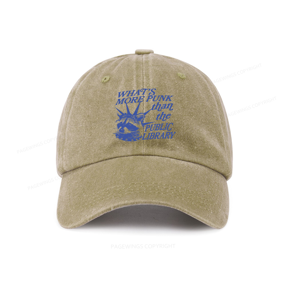 Pagewings What’s More Punk Than The Public Library Washed Cap