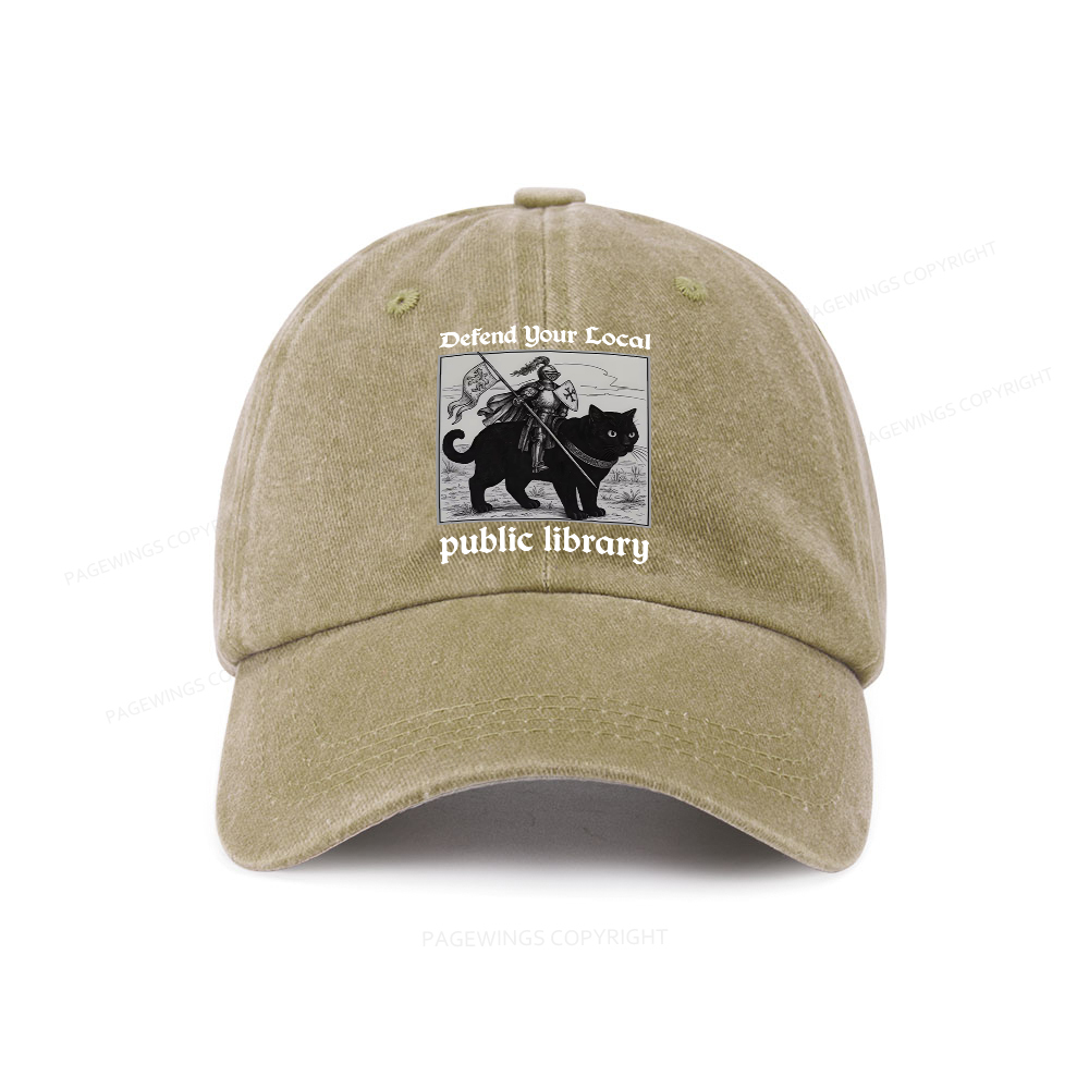 Pagewings Defend Your Local public library Washed Cap