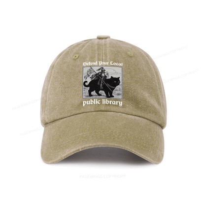 Pagewings Defend Your Local public library Washed Cap