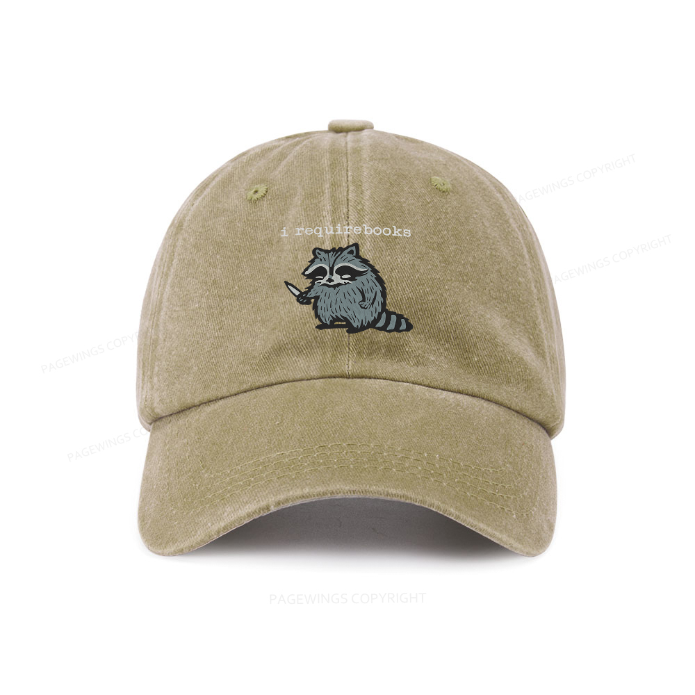 Pagewings I Require Books Washed Cap
