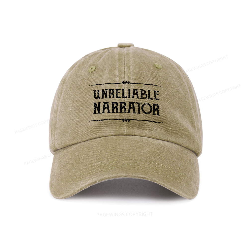 Pagewings Unreliable Narrator Washed Cap