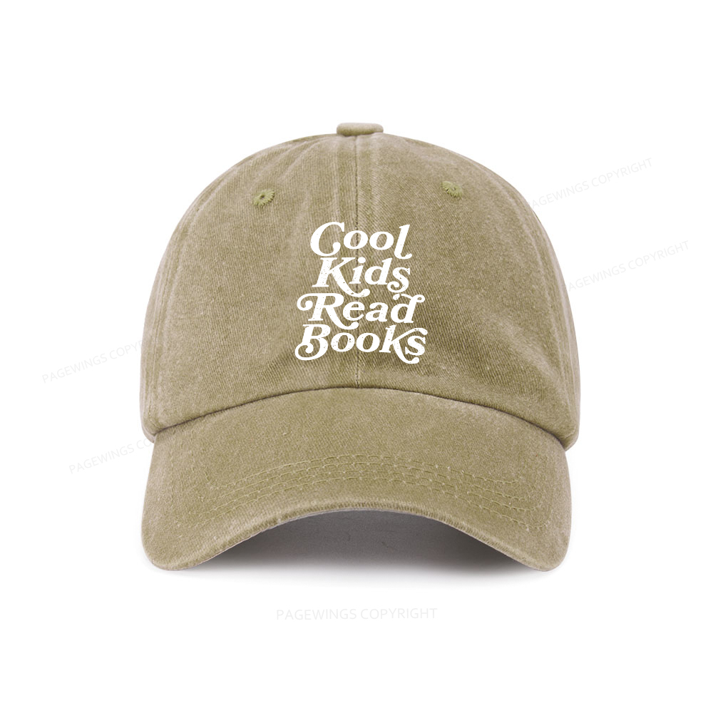 Pagewings Cool Kids Read Books Washed Cap