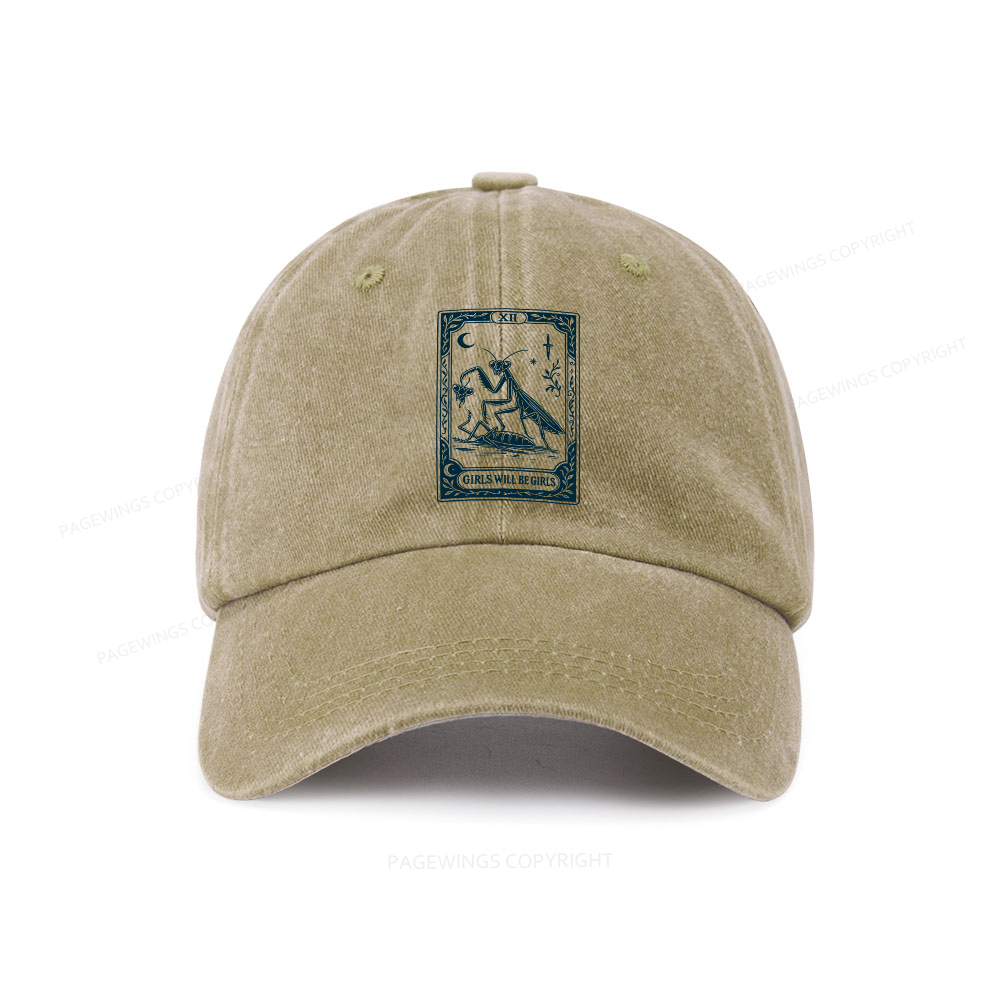 Pagewings  Girls Will Be Girls Washed Cap
