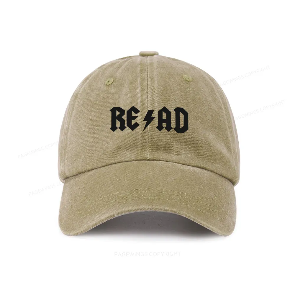 Pagewings Read Back In The Library "Rock And Roll" Washed Cap