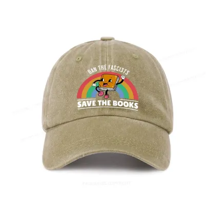 Pagewings Ban The Fascists Save The Books Washed Cap