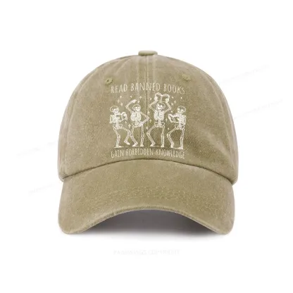 Pagewings Reading Books Tee Book Lover Gift Washed Cap