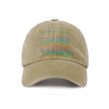 Pagewing Vintage Library Rainbow Washed Cap