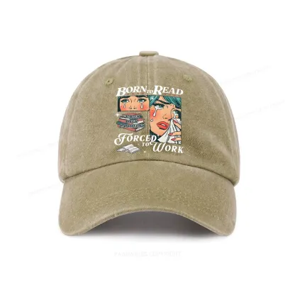 Pagewings Born To Read Bookish Washed Cap