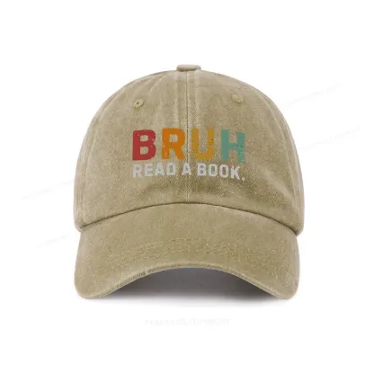 Pagewings Read A Book Bruh Washed Cap