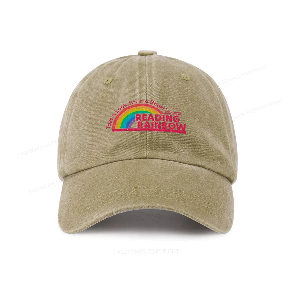 Pagewings Reading Rainbow Washed Cap