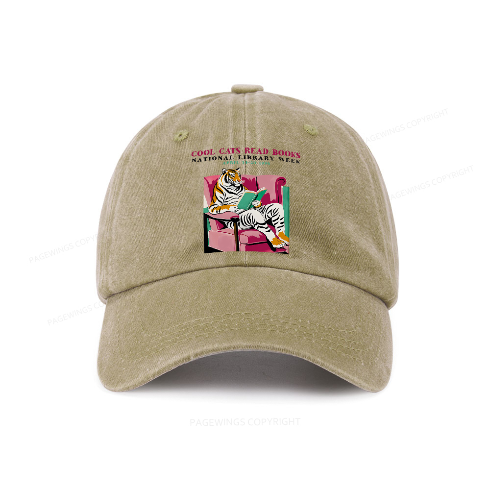 Pagewings Library Week Poster 1996 Washed Cap