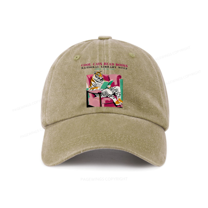 Pagewings Library Week Poster 1996 Washed Cap