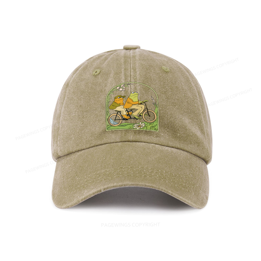 Pagewings Frog And Toad Book Vintage Washed Cap