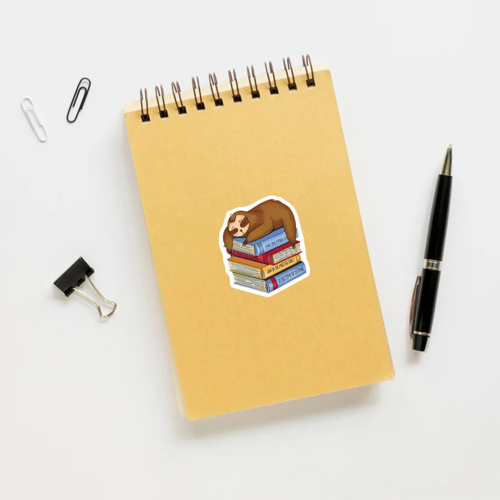 Pagewings Sloth And Book Sticker