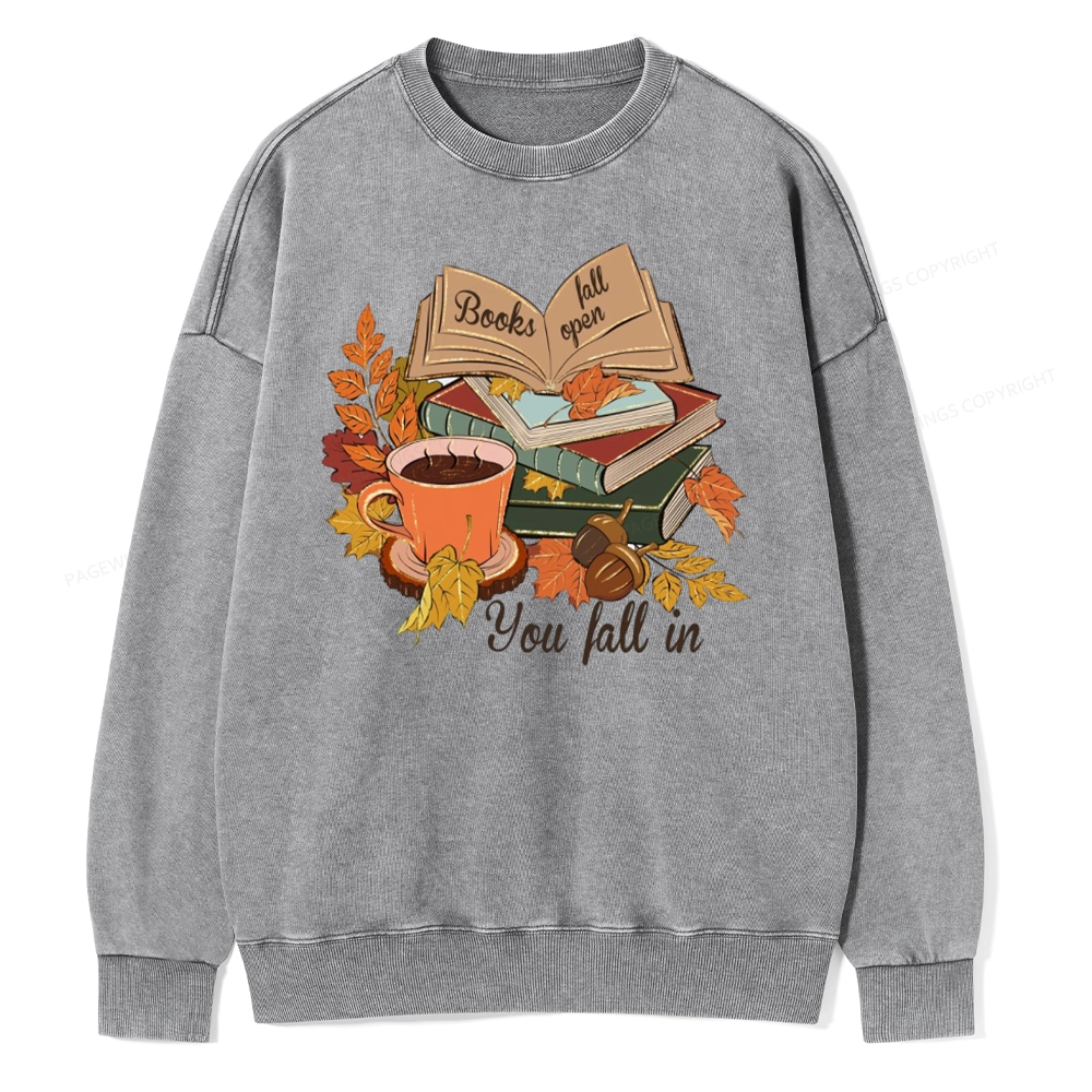 Pagewings Thanksgiving You Fall In Unisex Washed Sweatshirt