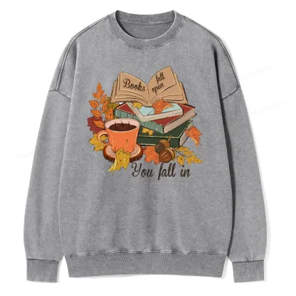 Pagewings Thanksgiving You Fall In Unisex Washed Sweatshirt