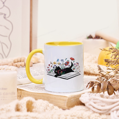 Pagewings Cute Book Cat Mug