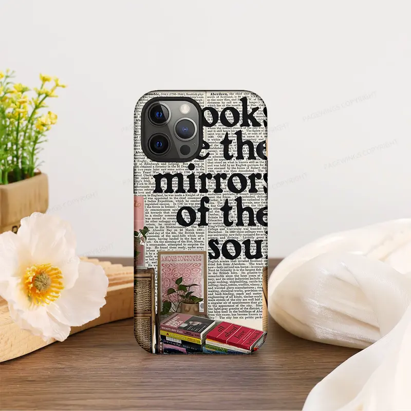 Pagewings Books Are The Mirrors Of The Soul Phone Case