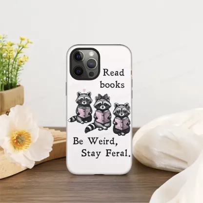 Pagewings Read Books Be Kind Stay Weird Phone Case