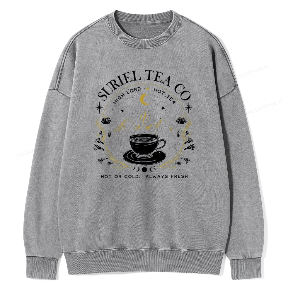 Pagewings Suriel Tea Co Unisex Washed Sweatshirt