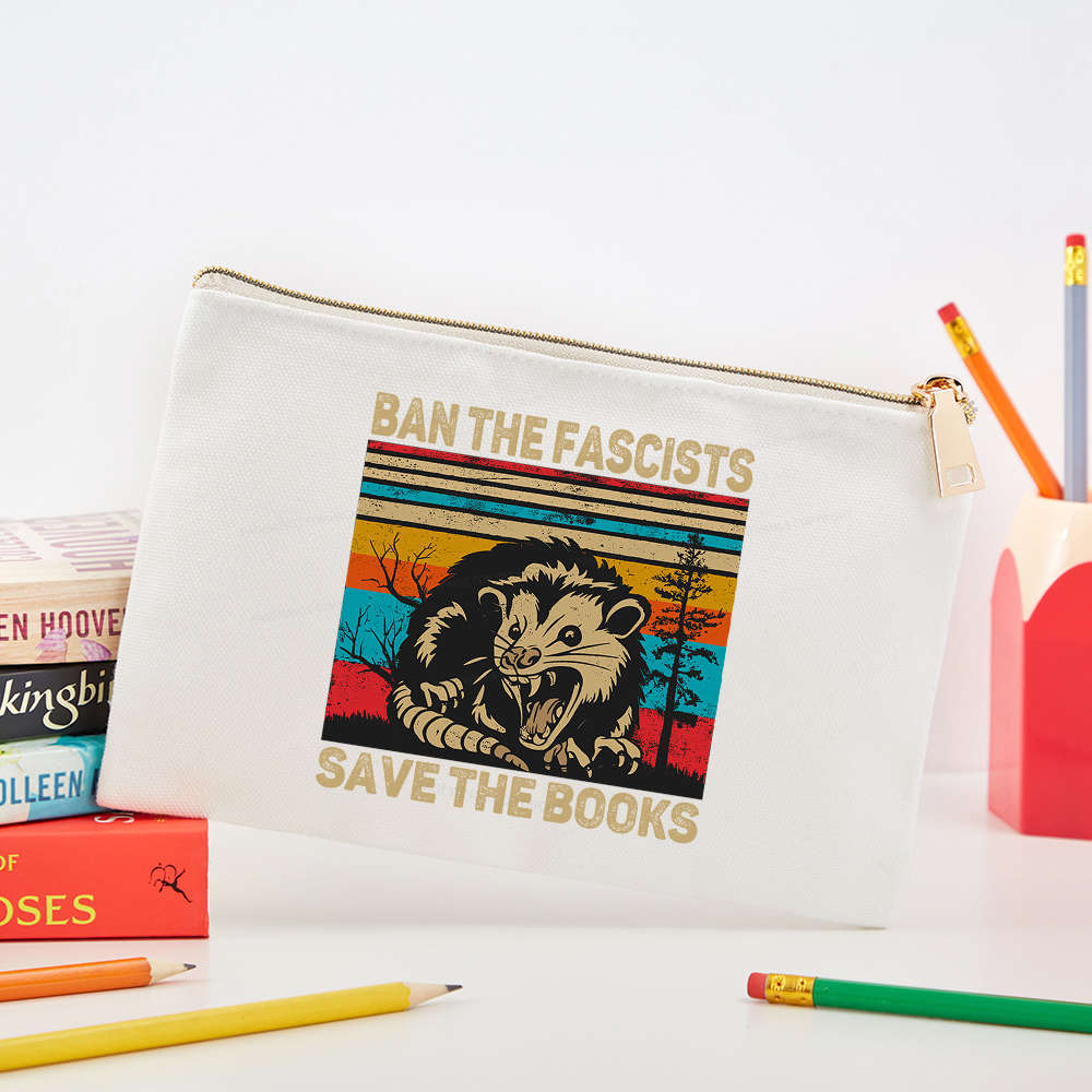 Pagewings Ban The Fascists Save The Books Pouch