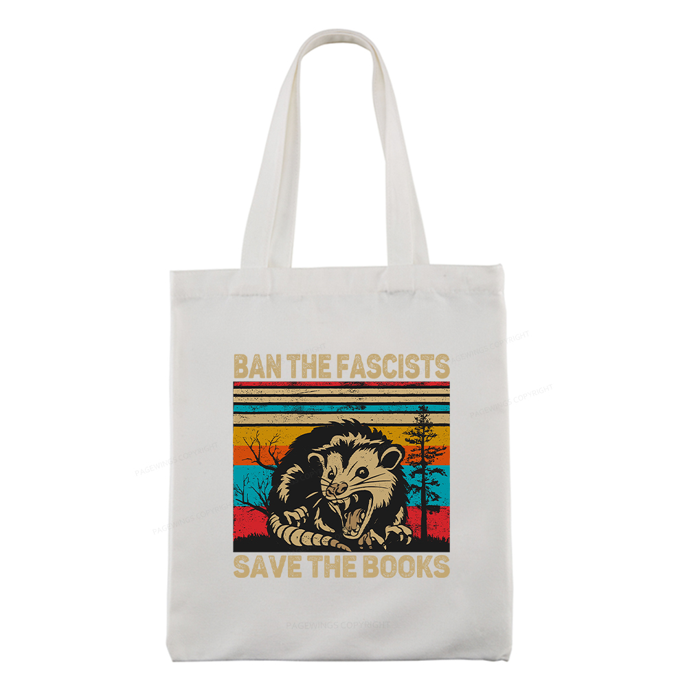 Pagewings Ban The Fascists Save The Books Tote Bag