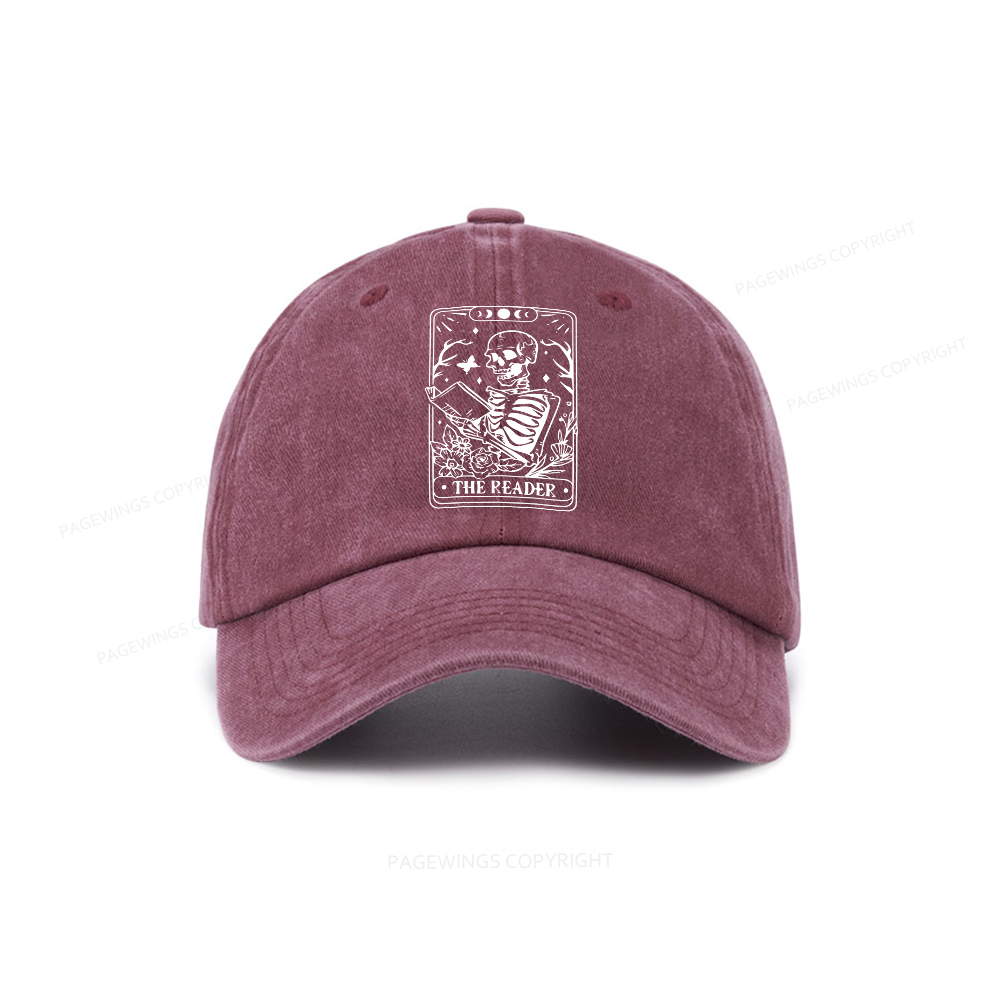 Pagewings Halloween The Reader Tarot Card Washed Cap