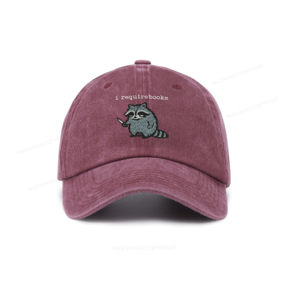 Pagewings I Require Books Washed Cap
