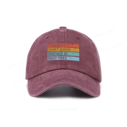 Pagewings Banned Books Shirt, Read Banned Books Washed Cap