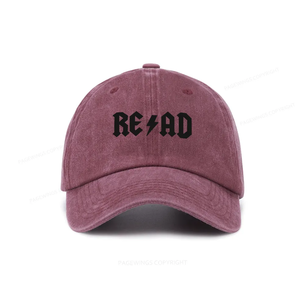 Pagewings Read Back In The Library "Rock And Roll" Washed Cap