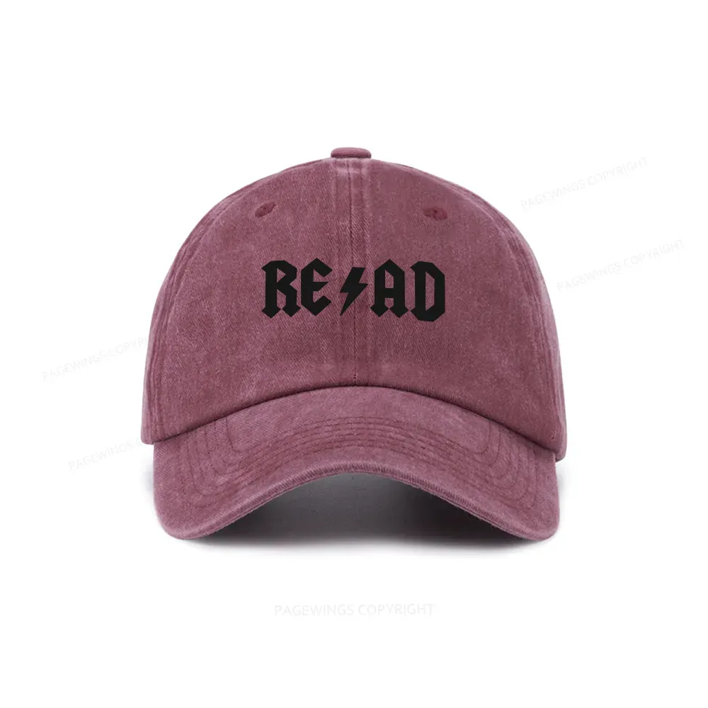 Pagewings Read Back In The Library "Rock And Roll" Washed Cap