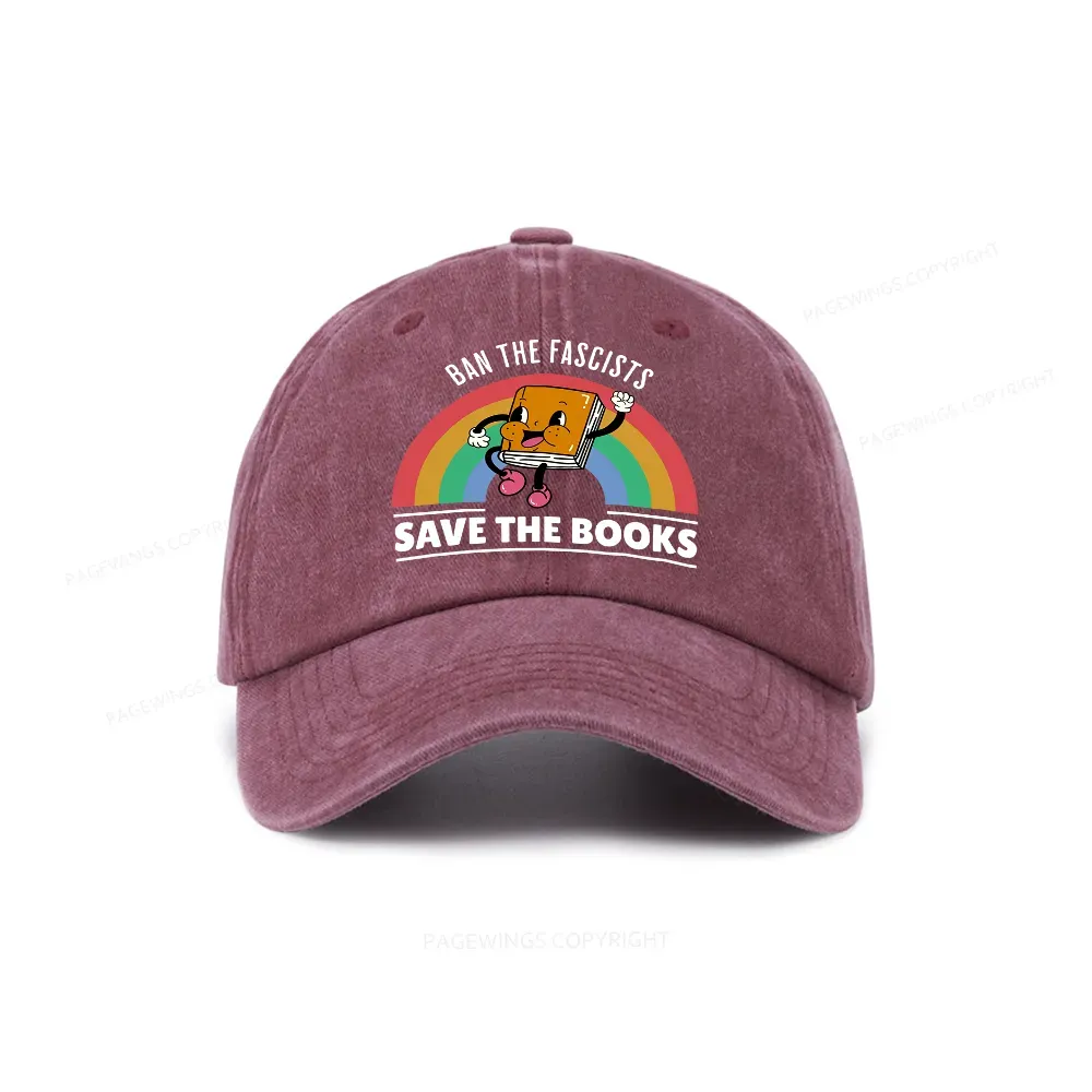 Pagewings Ban The Fascists Save The Books Washed Cap