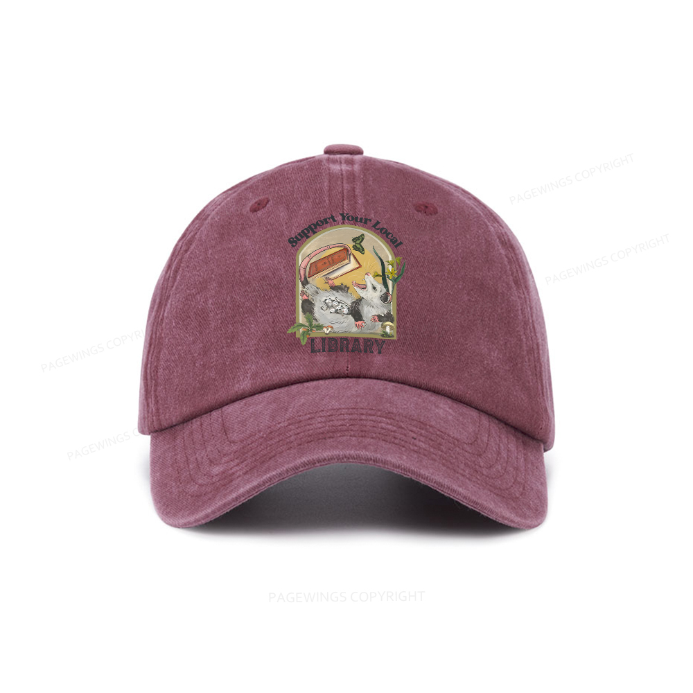 Pagewings Library Readers Make Leaders Jersey Short Sleeve Tee Washed Cap